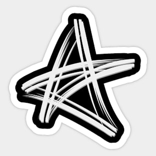 Cute Artsy Pentagram Witch Fashion Sticker